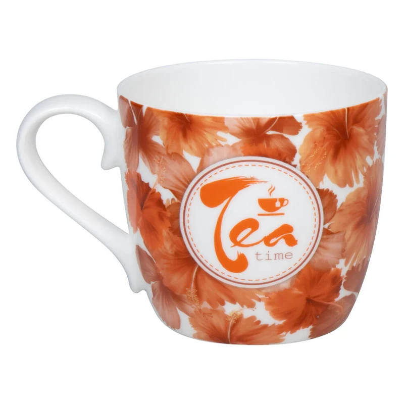 Könitz Becher Tea Time - hibiscus, Tasse, Kaffeetasse, Bone China, Rot, 425 ml, 1120572870