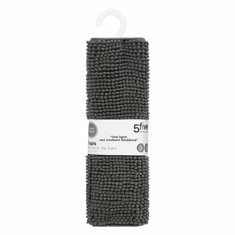 5five Simply Smart Badematte Colorama, 100% Polyester, Anthrazitgrau, 50 x 80 cm, 138043H