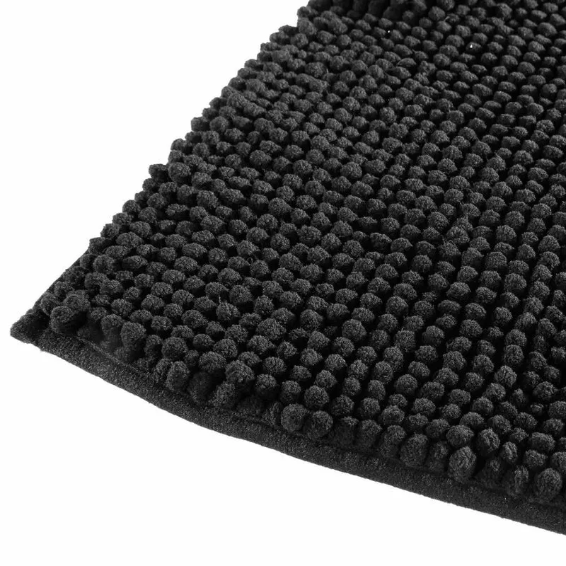 5five Simply Smart Badematte Colorama, 100% Polyester, Schwarz, 50 x 80 cm, 138043J