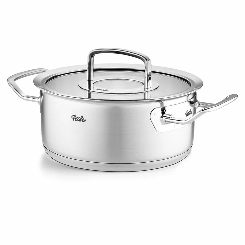 Fissler Bratentopf Original-Profi Collection mit Glasdeckel, Edelstahl 18/10, Silbern, 20 cm, 084-139-20-000
