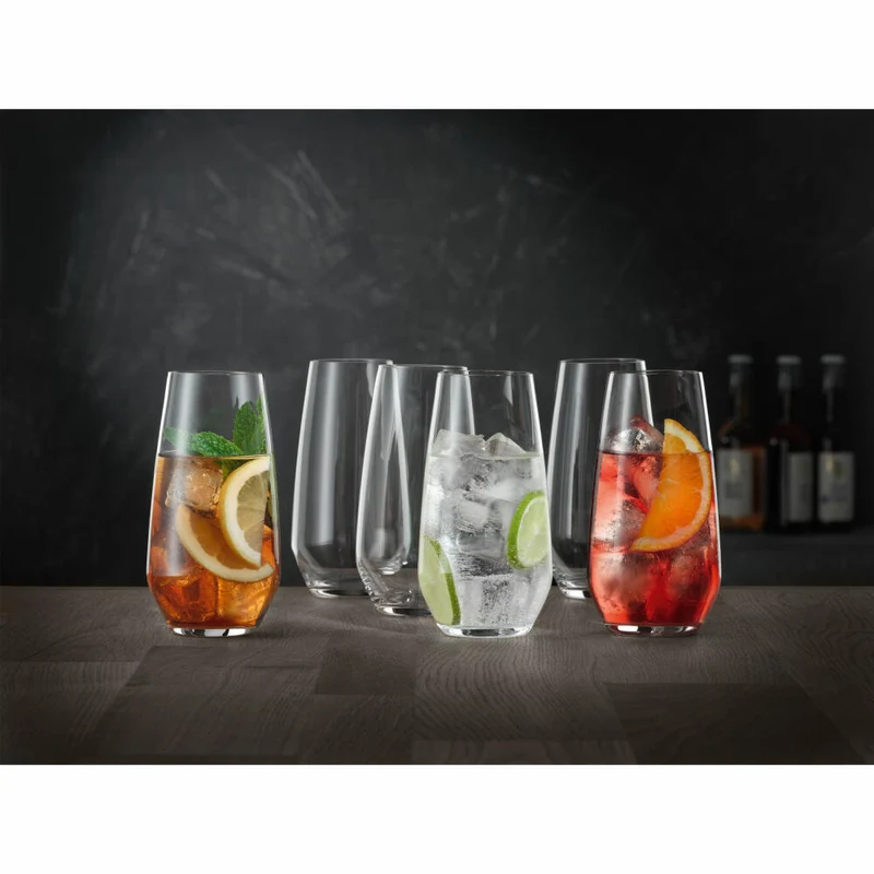 Spiegelau Authentis Casual Summerdrinks, 6er Set, Cocktailglas, Longdrinkglas, Trinkglas, Kristallglas, 550 ml, 4800292
