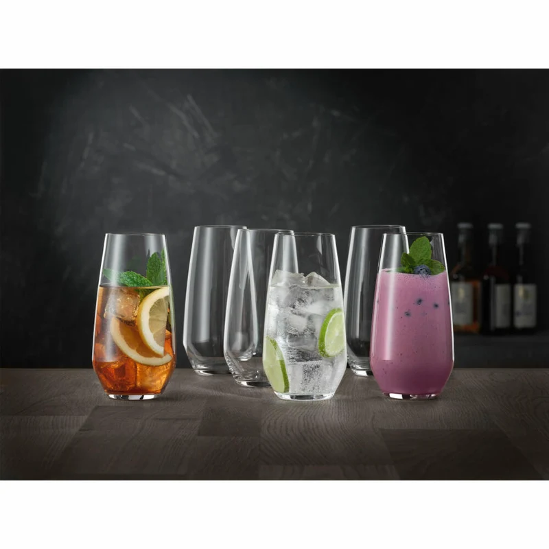 Spiegelau Authentis Casual Summerdrinks, 6er Set, Cocktailglas, Longdrinkglas, Trinkglas, Kristallglas, 550 ml, 4800292