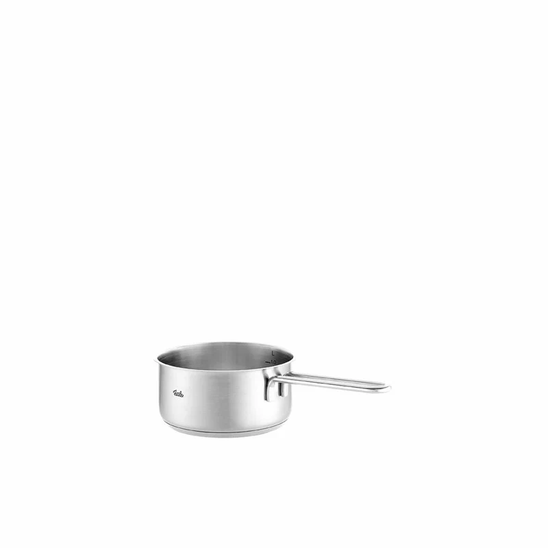 Fissler Stielkasserolle Pure ohne Deckel, Edelstahl 18/10, Silbern, 16 cm, 086-154-16-100