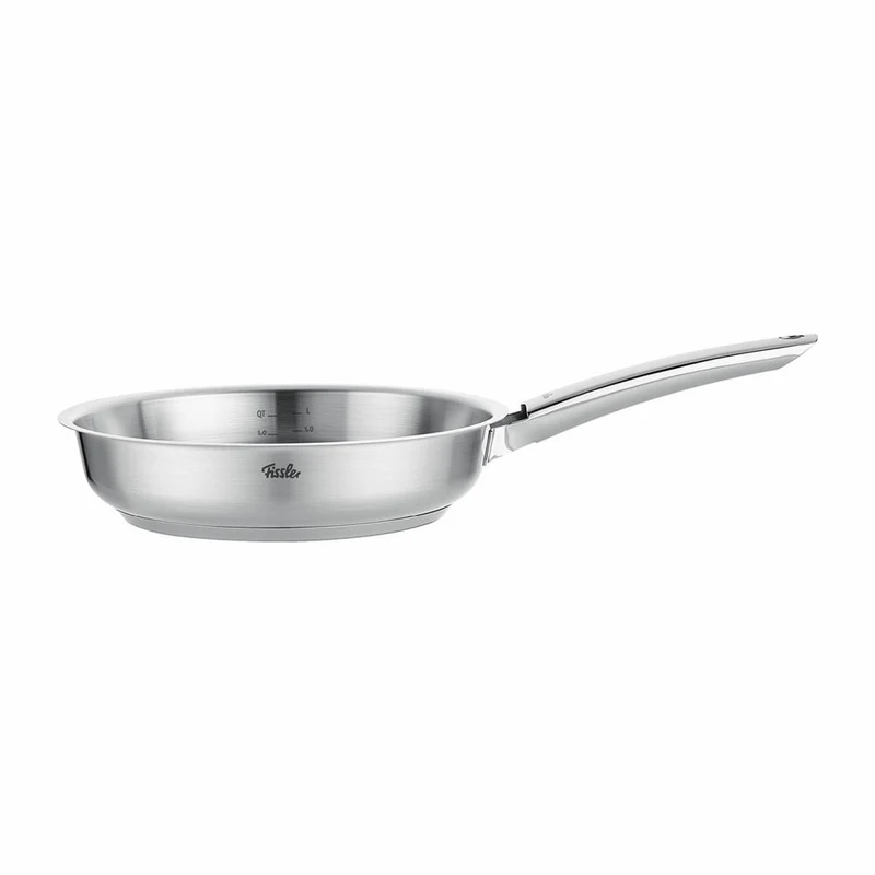 Fissler Pfanne Pure, Bratpfanne, Edelstahl 18/10, Silbern, 24 cm, 086-374-24-100