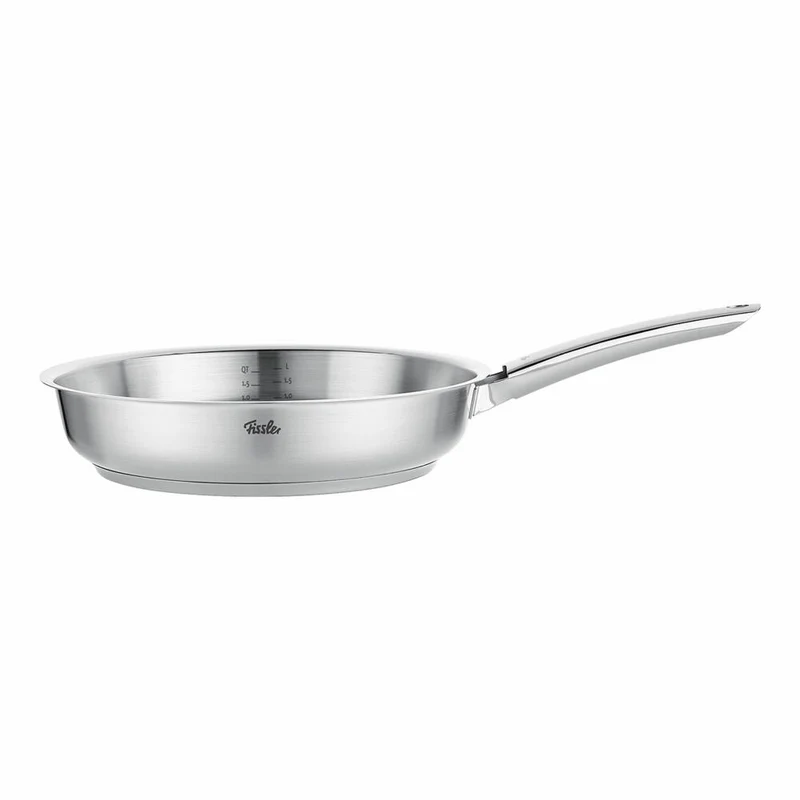 Fissler Pfanne Pure, Bratpfanne, Edelstahl 18/10, Silbern, 28 cm, 086-374-28-100