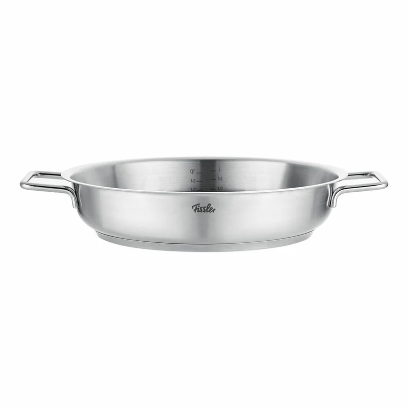 Fissler Servierpfanne Pure, Edelstahl 18/10, Silbern, 28 cm, 086-384-28-100