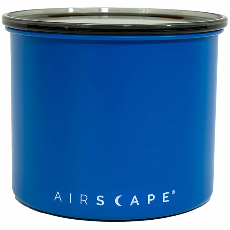 Airscape Edelstahl-Aromabehälter Klein, Kaffeedose, Aufbewahrungdose, Edelstahl, Blau Matt, AS2904