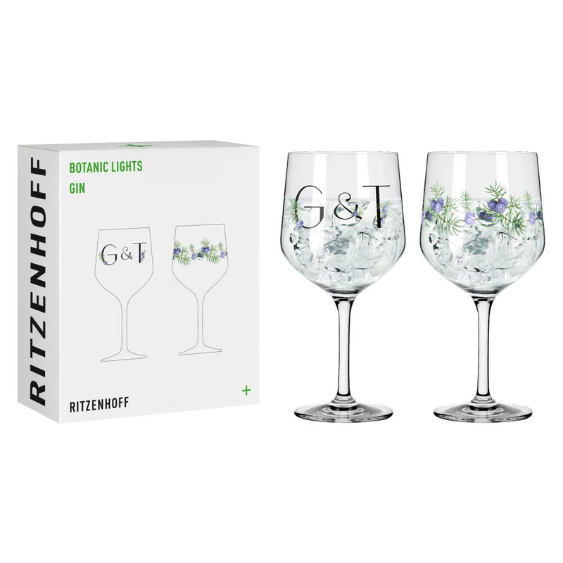 Ritzenhoff Ginglas 2er Set Botanic Lights 005, 006, Ritzenhoff Design Team, Kristallglas, 720 ml, 3881001