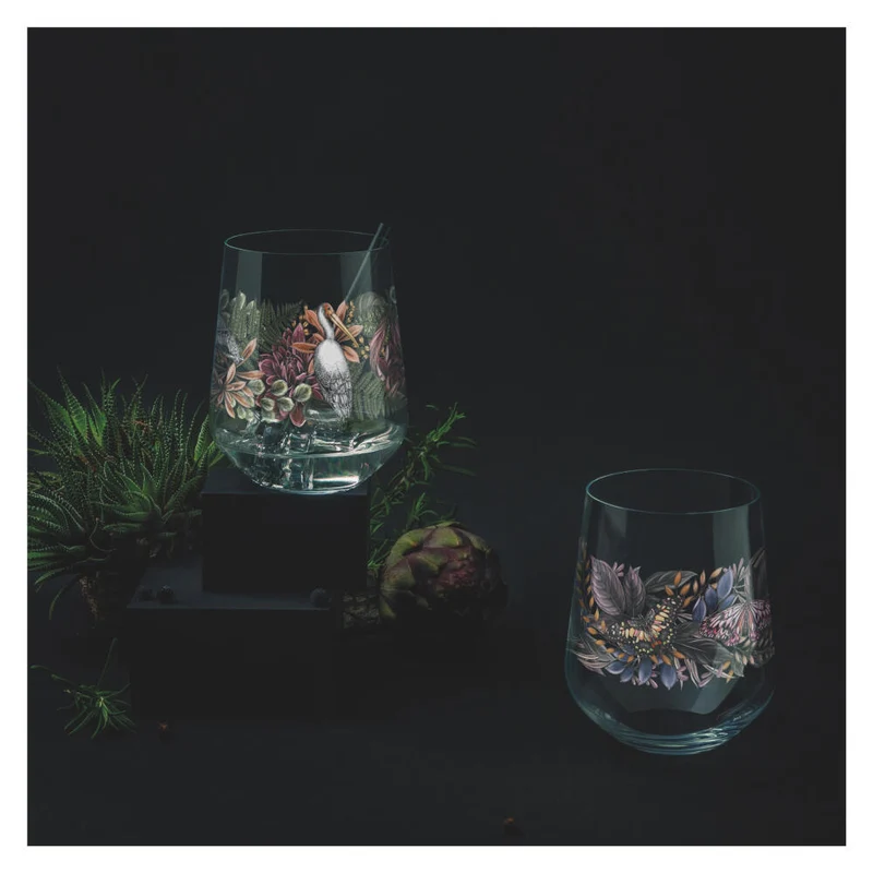 Ritzenhoff Universalglas 2er Set Schattenfauna 001, 002, Maggie Enterrios, Kristallglas, 540 ml, 3911001