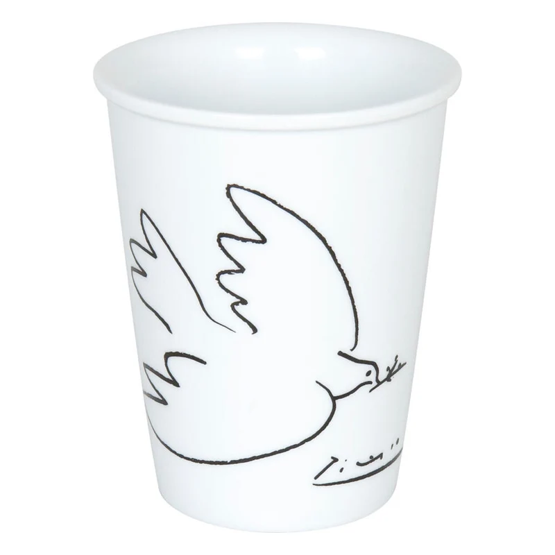 Könitz Coffee to go Mug Picasso - La Colombe De la Paix, Tasse, Kaffeetasse, Porzellan, Weiß, 380 ml, 1111620210