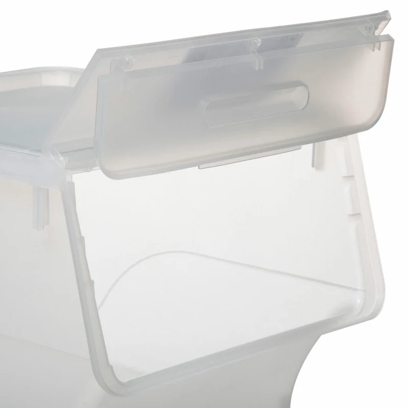 5five Simply Smart Aufbewahrungsbox mit Frontklappe, PP-Kunststoff, Transparent, 34 Liter, 173616