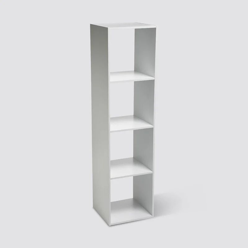 5five Simply Smart Regal Mix N Modul 4x1, Holzspahn, Weiß, 134 x 34.5 cm, 173686C