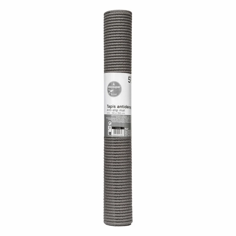 5five Simply Smart Anti-Rutsch-Matte zum Zurechtschneiden, PVC-Schaum, Grau, 50 x 150 cm, 110056