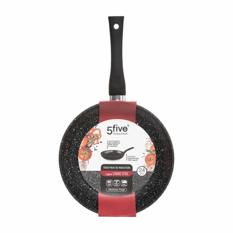 5five Simply Smart Bratpfanne Caractere, Pfanne, Aluminium, Kunststoff, Schwarz, 24 cm, 111001