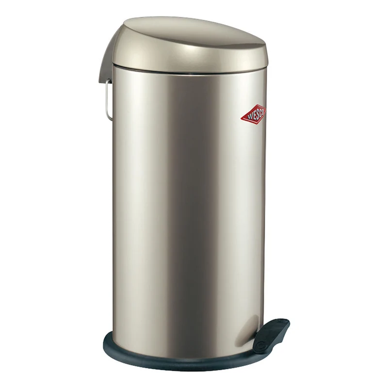 Wesco Abfallsammler Capboy Maxi Base, Tretabfallsammler, Mülleimer, Neusilber, Stahlblech, 22 L, 121531-03