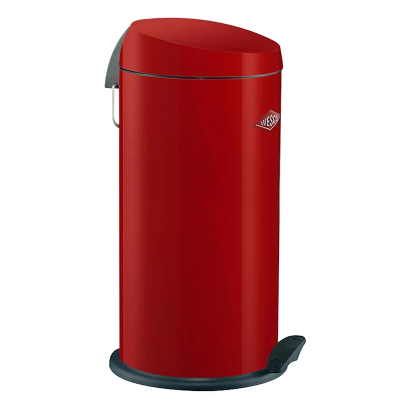 Wesco Abfallsammler Capboy Maxi Base, Tretabfallsammler, Mülleimer, Rot, Stahlblech, 22 L, 121531-02