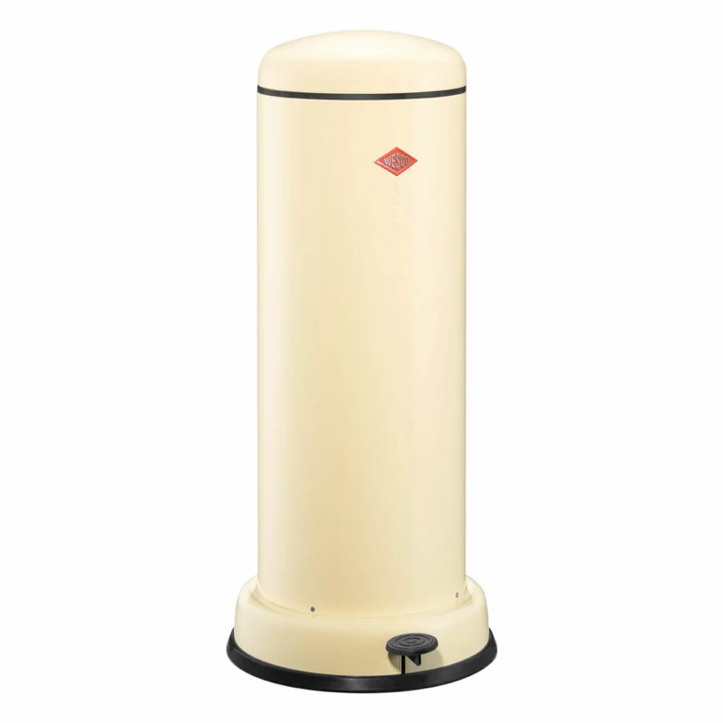 Wesco Tretabfallsammler Big Baseboy mit Dämpfer, Abfallsammler, Abfalleimer, Mülleimer, Stahlblech, Mandel, 30 L, 134731-23