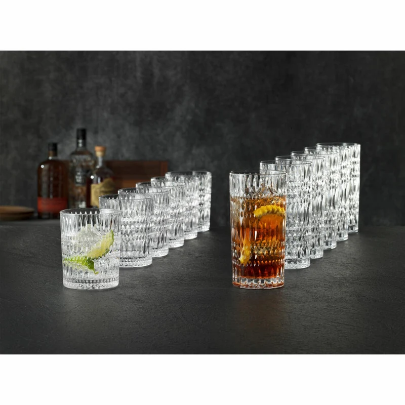 Nachtmann ETHNO Becher Set, 12-tlg., Tumbler, Longdrinkglas, Trinkglas, Kristallglas, 105354