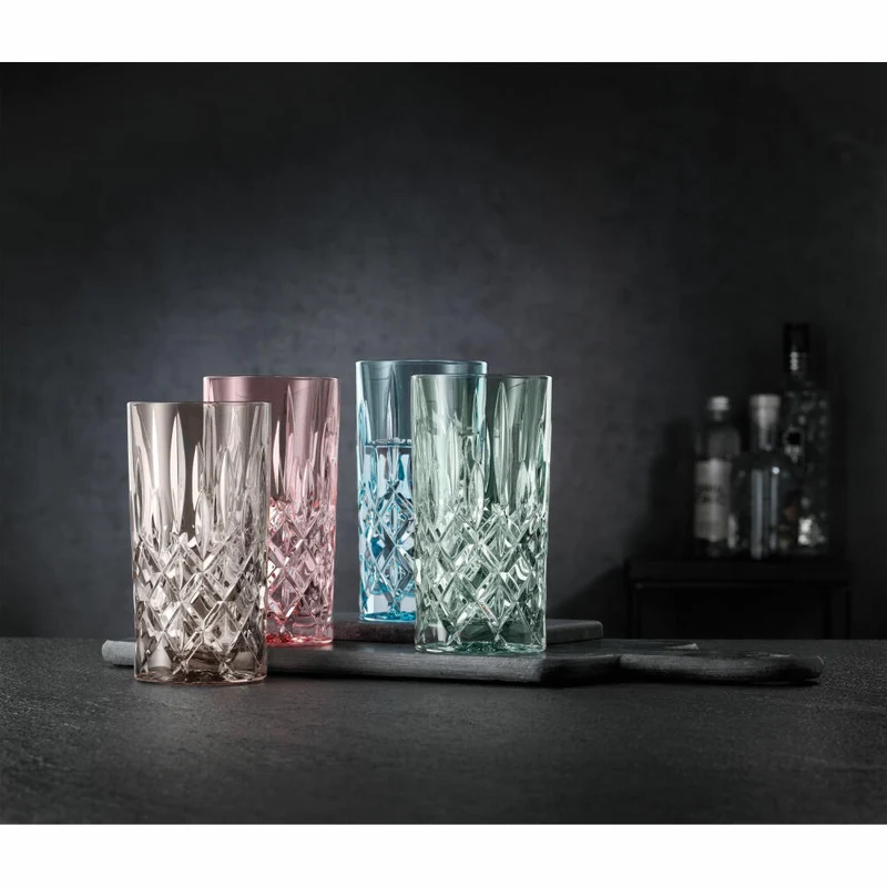 Nachtmann Noblesse Longdrinkglas, 2er Set, Wasserglas, Longdrink Glas, Kristallglas, Aqua, 395 ml, 105710