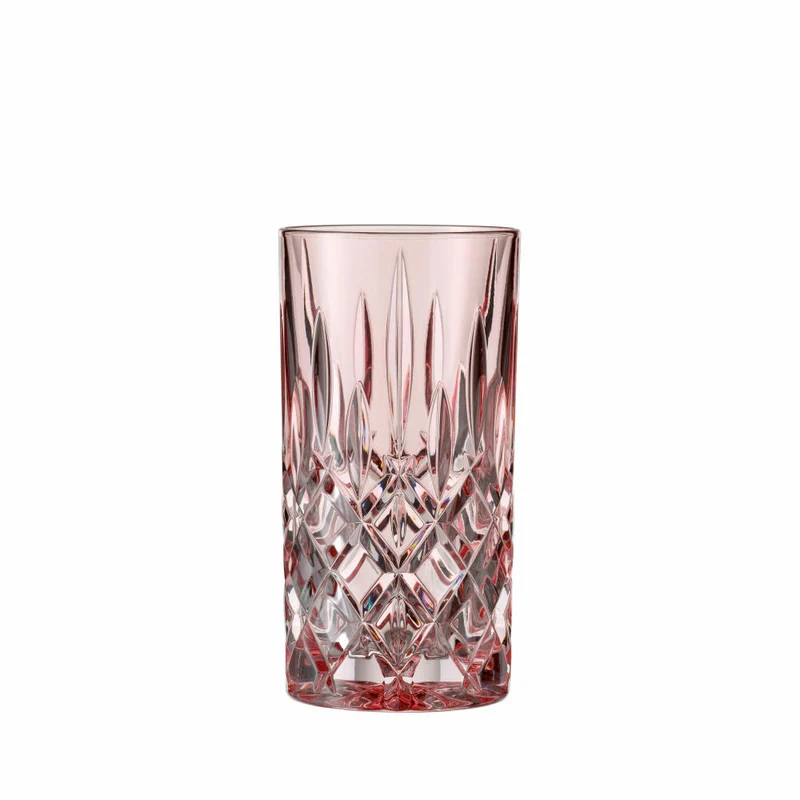 Nachtmann Noblesse Longdrinkglas, 2er Set, Wasserglas, Longdrink Glas, Kristallglas, Rose, 395 ml, 105711