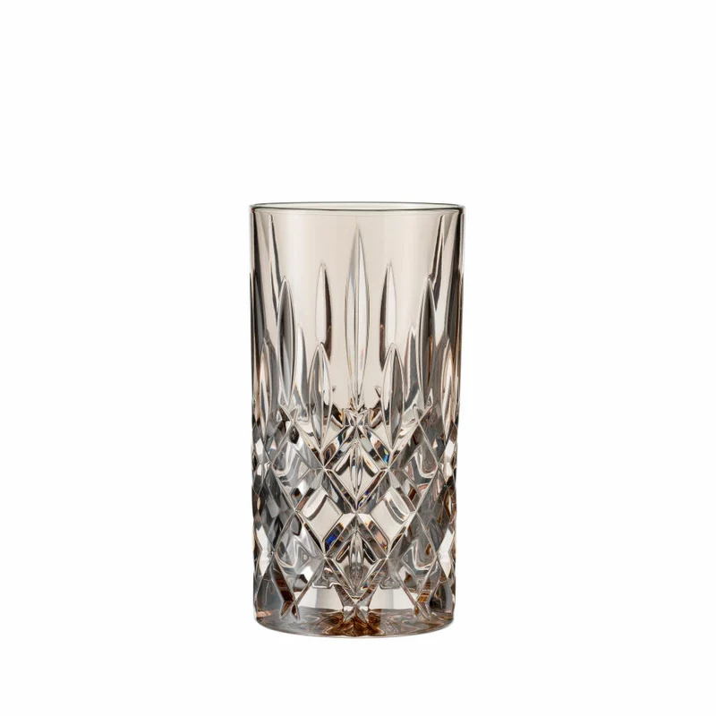 Nachtmann Noblesse Longdrinkglas, 2er Set, Wasserglas, Longdrink Glas, Kristallglas, Taupe, 395 ml, 105713