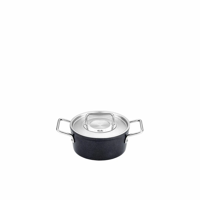 Fissler Kochtopf Adamant mit Metalldeckel, Aluminium, Anthrazit, 18 cm, 156-114-18-000
