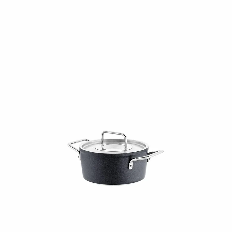 Fissler Kochtopf Adamant mit Metalldeckel, Aluminium, Anthrazit, 18 cm, 156-114-18-000