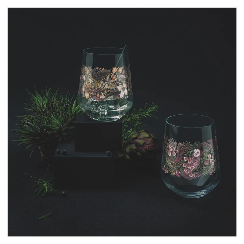 Ritzenhoff Universalglas 2er Set Schattenfauna 003, 004, Maggie Enterrios, Kristallglas, 540 ml, 3911002