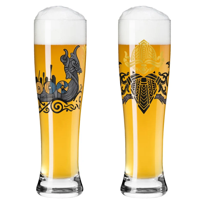 Ritzenhoff Weizenbierglas 2er Set Brauchzeit 019, 020, Jakub Vanis, Glas, 646 ml, 3481010