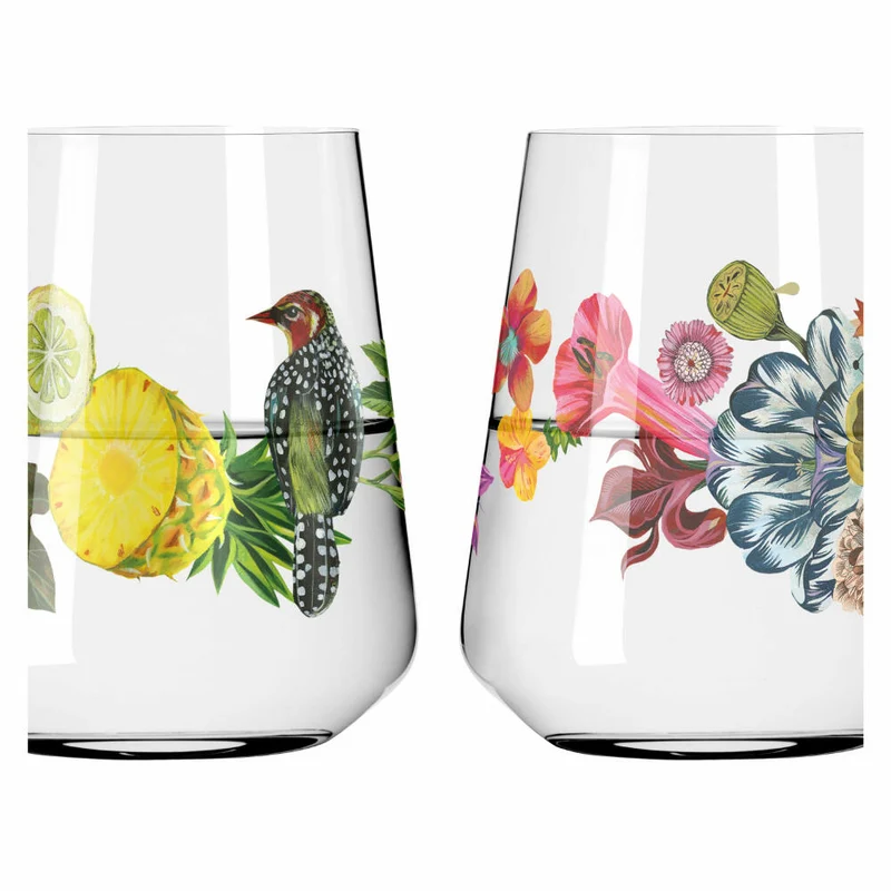 Ritzenhoff Universalglas 2er-Set Sommertau 001, 002, Olaf Hajek, Kristallglas, 510 ml, 2932001