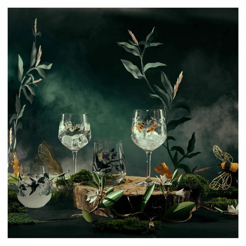 Ritzenhoff Gin-Stielglas 2er-Set Botanic Glamour 002, Joyanne Horscroft, Kristallglas, 720 ml, 3791002