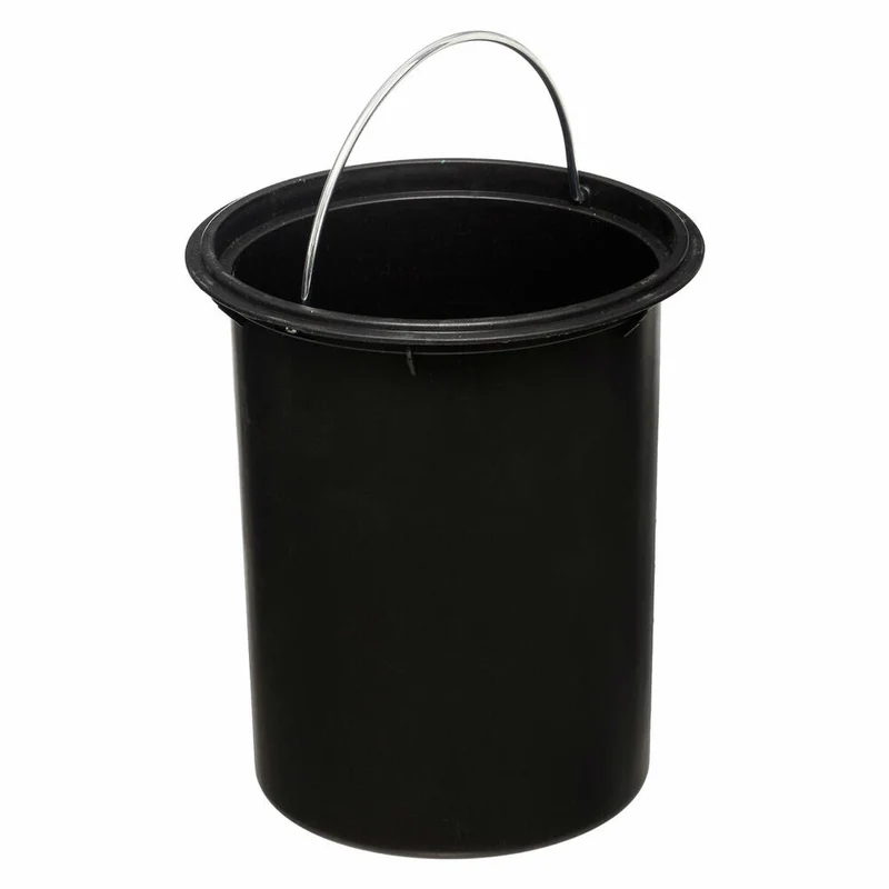5five Simply Smart Abfalleimer Modern Color Soft Close, Kosmetikeimer, Metall, Bambus, Karbongrau, 3 Liter, 174572F