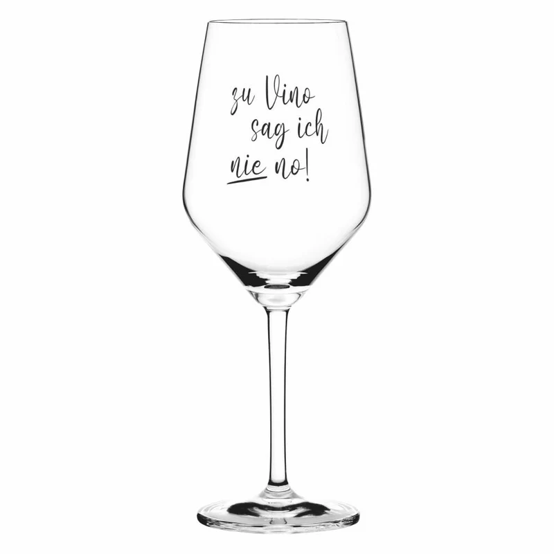 Ritzenhoff Weinglas Sand&Soda Zu Vino sag ich nie no, Kristallglas, 483 ml, S-9500014