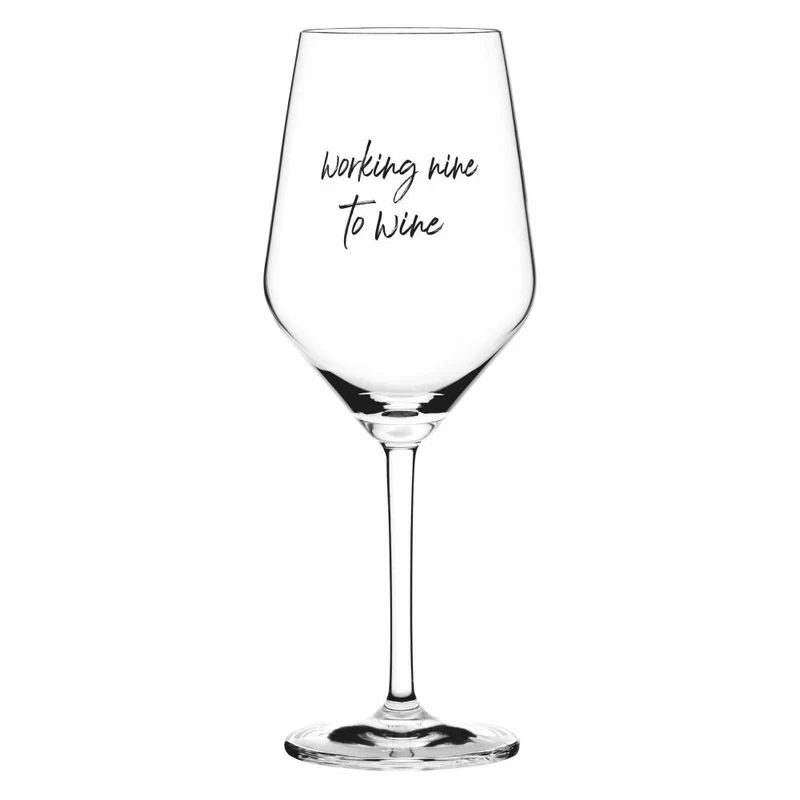 Ritzenhoff Weinglas Sand&Soda Working nine to wine, Kristallglas, 483 ml, S-9500015