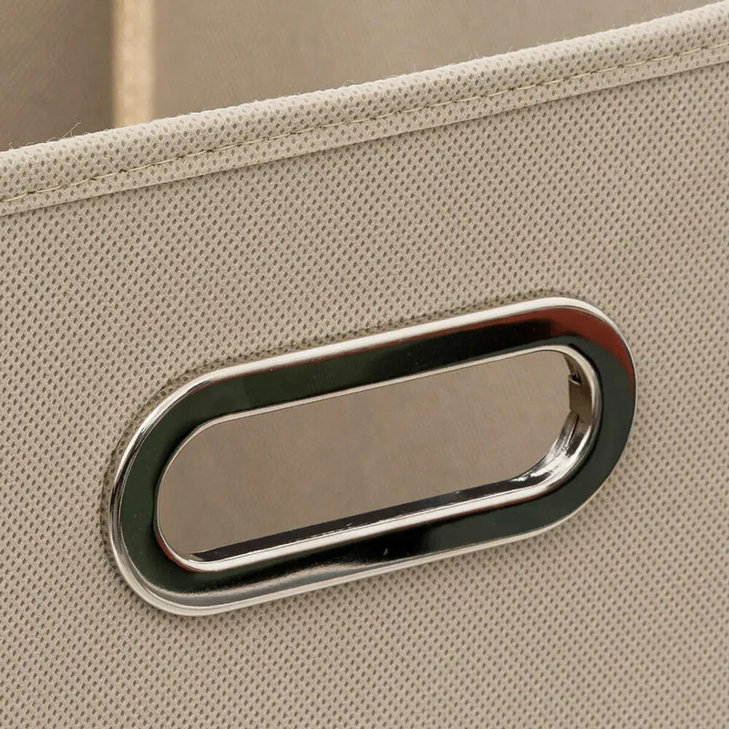 5five Simply Smart Aufbewahrungskorb Mix N Modul Leinenoptik, Pappe, PP-Kunststoff, Beige, 31 x 31 cm, 138885O