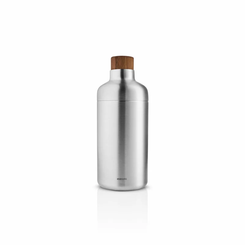 Eva Solo Cocktail-Shaker Liquid Lounge, Edelstahl, Holz, Brushed Steel, 0.69 L, 822016
