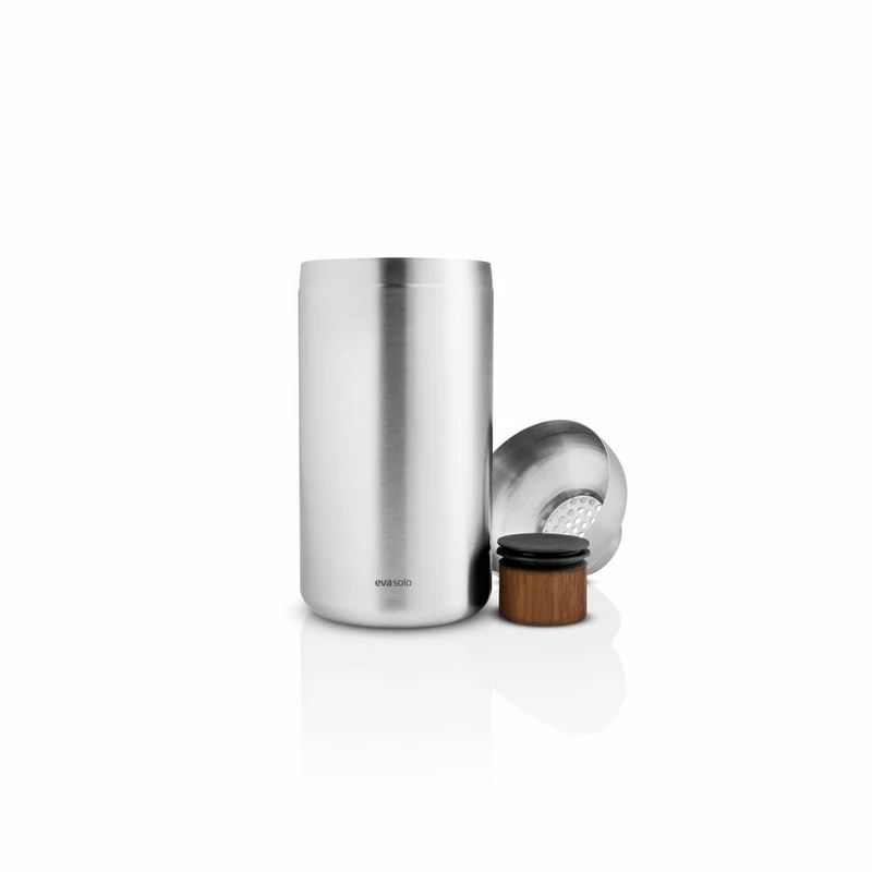 Eva Solo Cocktail-Shaker Liquid Lounge, Edelstahl, Holz, Brushed Steel, 0.69 L, 822016