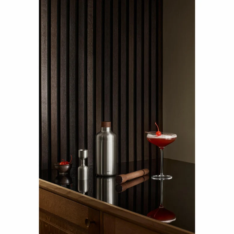 Eva Solo Cocktail-Shaker Liquid Lounge, Edelstahl, Holz, Brushed Steel, 0.69 L, 822016