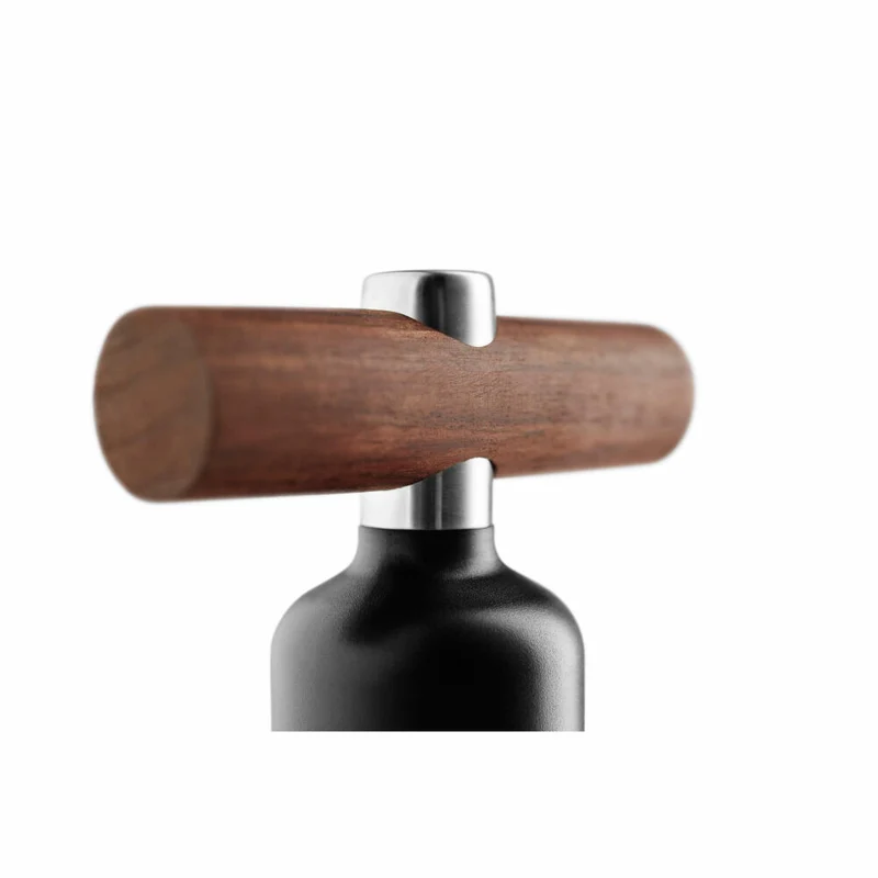 Eva Solo Korkenzieher Liquid Lounge, Edelstahl, Holz, Kunststoff, Black, 9 cm, 822018