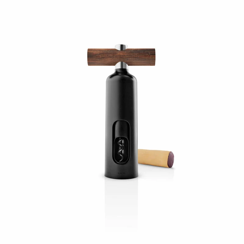 Eva Solo Korkenzieher Liquid Lounge, Edelstahl, Holz, Kunststoff, Black, 9 cm, 822018