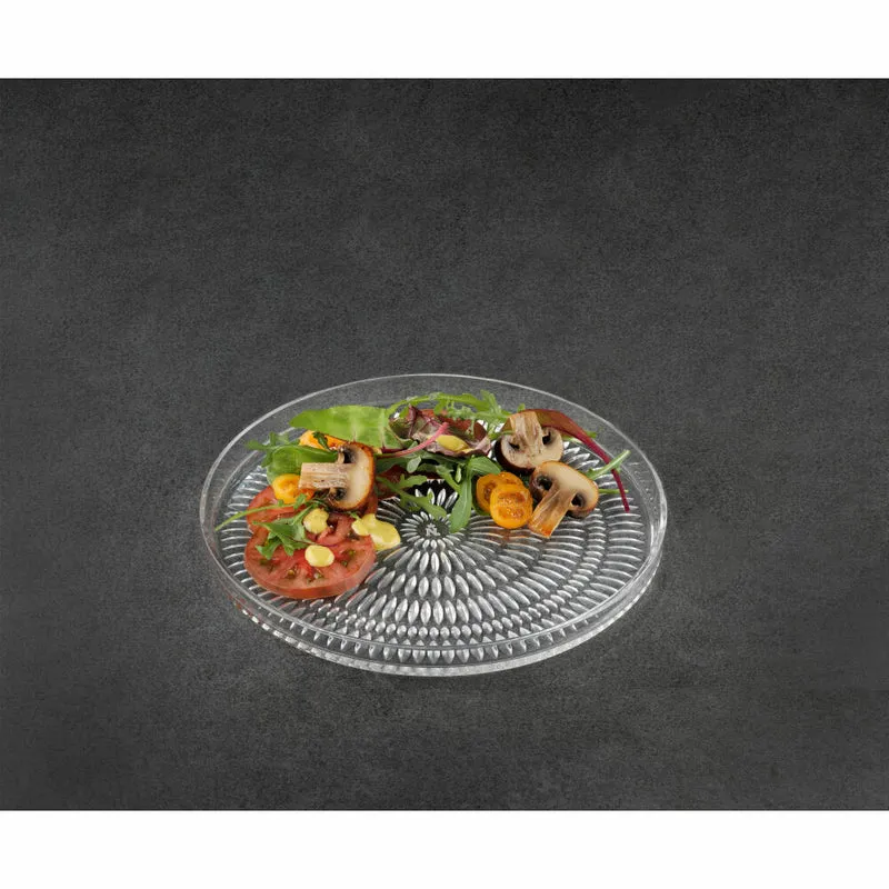 Nachtmann Ethno Teller, 2er Set, Servierteller, Dessertteller, Vorspeisenteller, Kristallglas, Ø 22 cm, 105767