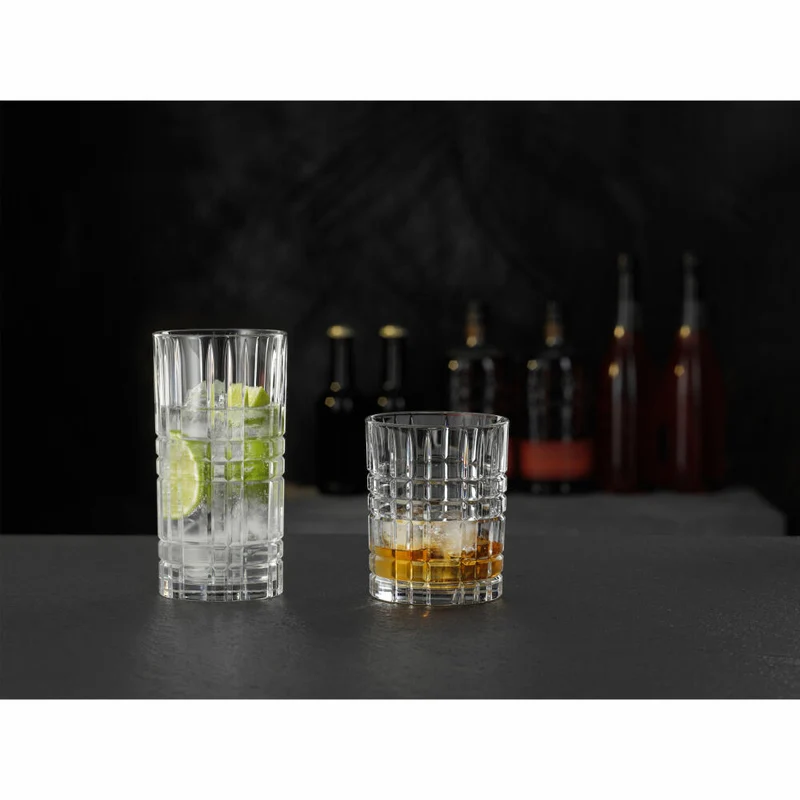 Nachtmann Highland Square Becher Set, 12-tlg., Tumbler, Longdrinkglas, Trinkglas, Kristallglas, 101754