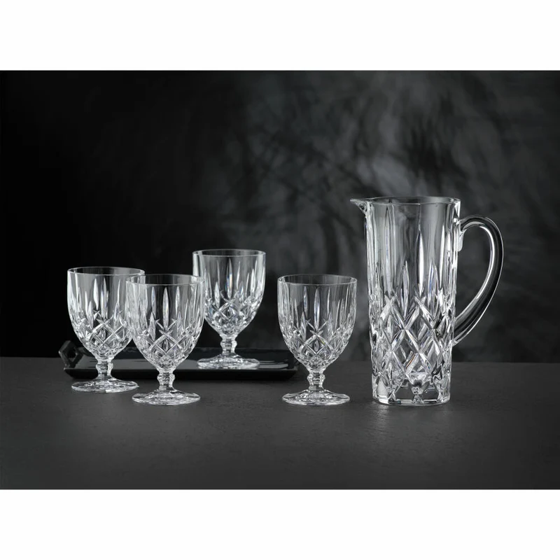 Nachtmann Noblesse Krug Set, 5-tlg., Kelchgläser, Kelchglas, Trinkglas, 102387
