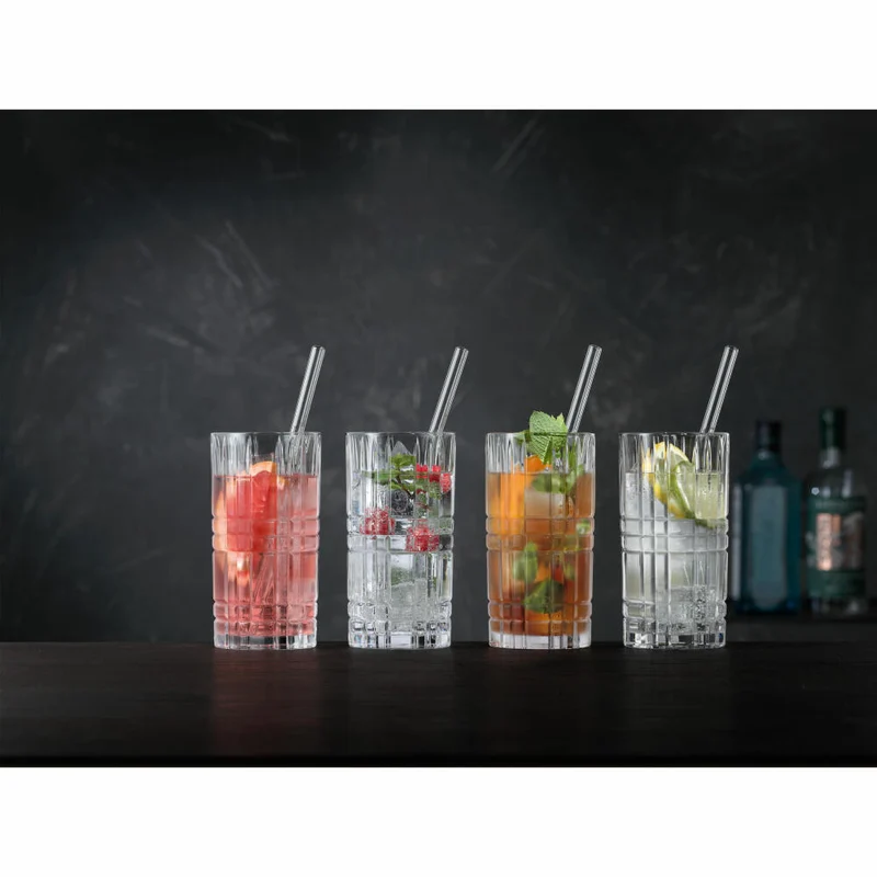 Nachtmann Tastes Good Longdrink Set, 8-tlg., Glastrinkhalme, Longdrinkglas, Trinkhalm, Trinkglas, Kristallglas, , 103144