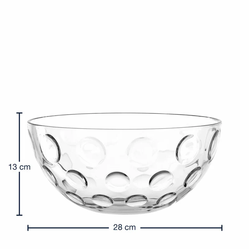 Leonardo Schale Cucina Optic, Schüssel, Salatschale, Servierschale, Glas, Ø 28 cm, 066343