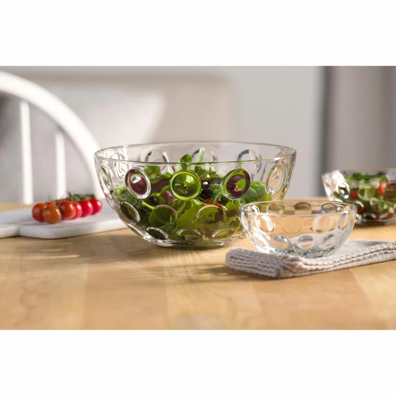 Leonardo Schale Cucina Optic, Schüssel, Salatschale, Servierschale, Glas, Ø 28 cm, 066343