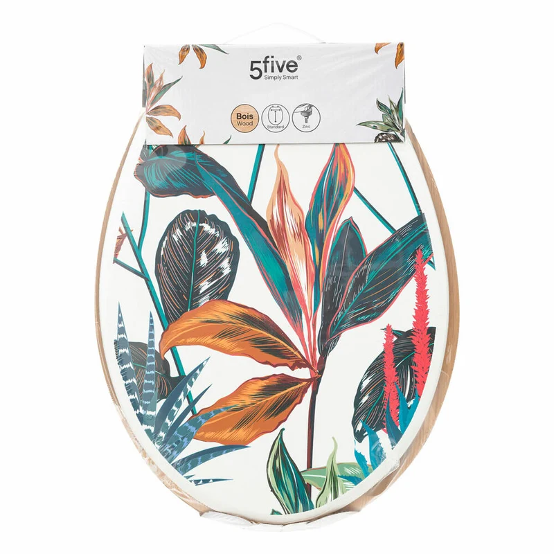 5five Simply Smart WC-Sitz Palawan, Toilettensitz, HDF, Zink, Kunststoff, Bunt, 174693B