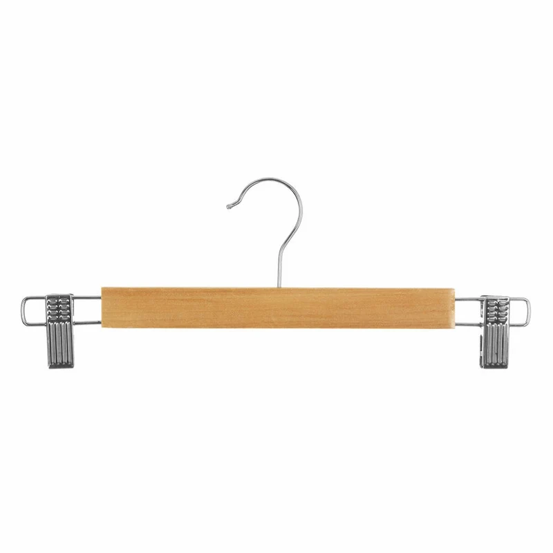 5five Simply Smart 3 Kleiderbügel mit Metallklammern, Holz, Stahl, Beige, 151518C
