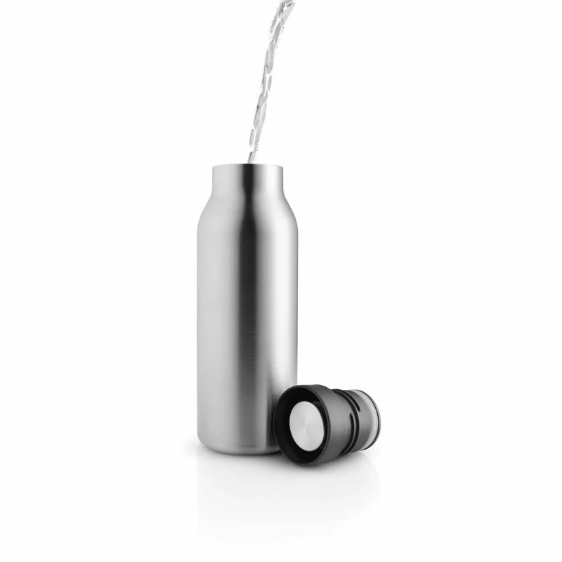 Eva Solo Isolierflasche Urban, Edelstahl, Kunststoff, Steel/Black, 500 ml, 575011