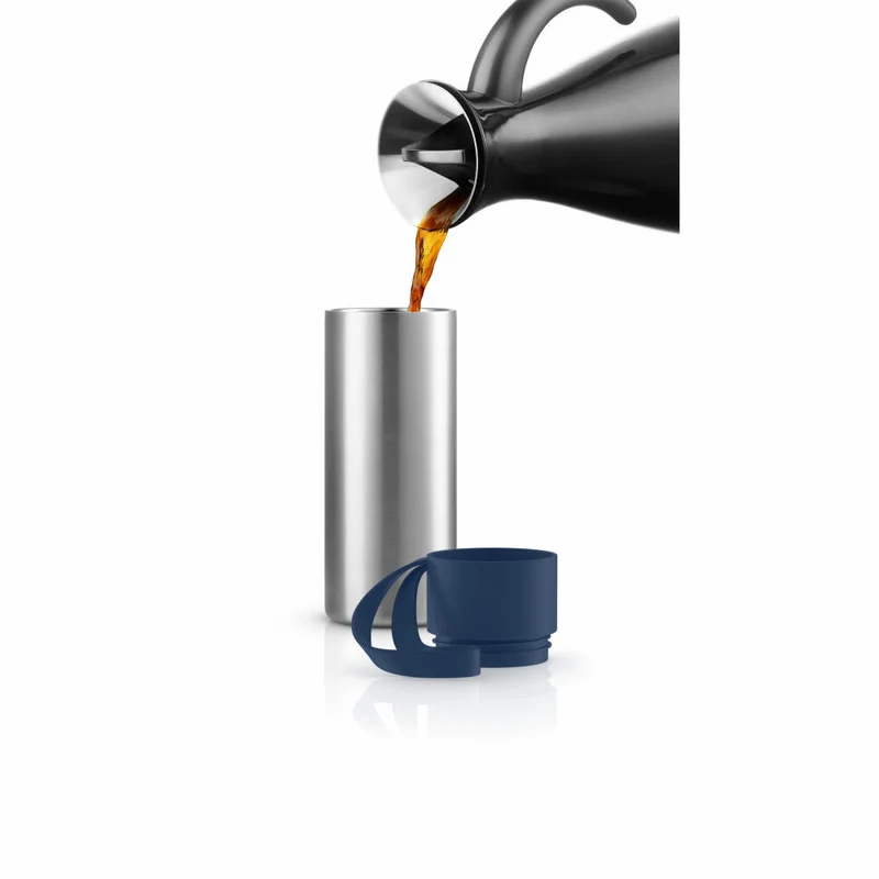 Eva Solo Isolierbecher To Go Cup, Edelstahl, Kunststoff, Silikon, Navy Blue, 350 ml, 567000